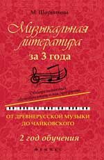 Музыкальная литература за 3 года: общеразвивающая общеобразоват. программа: от древнерусской музыки до Чайковского: 2 год обучения